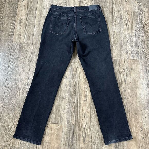 Levi's 505 STRAIGHT Leg Size 8 Short 8S Black Mid Rise Jeans Denim Pants 30x29 - Picture 2 of 13